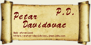 Petar Davidovac vizit kartica